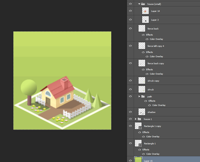 Pocket City Photoshop Isometric House Tutorial